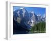 View to the Wenkchemna Peaks from the Shore of Moraine Lake, Banff National Park, Alberta, Canada-Ruth Tomlinson-Framed Photographic Print