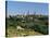 View to Town Across Agricultural Landscape, San Gimignano, Tuscany, Italy-Ruth Tomlinson-Stretched Canvas