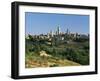 View to Town Across Agricultural Landscape, San Gimignano, Tuscany, Italy-Ruth Tomlinson-Framed Photographic Print