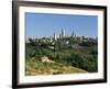 View to Town Across Agricultural Landscape, San Gimignano, Tuscany, Italy-Ruth Tomlinson-Framed Photographic Print