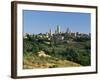 View to Town Across Agricultural Landscape, San Gimignano, Tuscany, Italy-Ruth Tomlinson-Framed Photographic Print