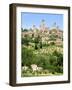 View to Town across Agricultural Landscape, San Gimignano, Tuscany-Nico Tondini-Framed Photographic Print