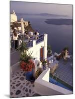 View Toward Caldera, Imerovigli, Santorini, Greece-Connie Ricca-Mounted Photographic Print