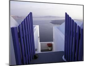 View Toward Caldera, Imerovigli, Santorini, Greece-Connie Ricca-Mounted Photographic Print