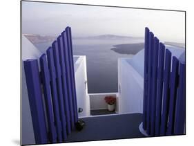 View Toward Caldera, Imerovigli, Santorini, Greece-Connie Ricca-Mounted Photographic Print