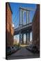 View Toward Manhattan Bridge with the Empire State Building in the Background, Brooklyn, New York-Stefano Politi Markovina-Stretched Canvas