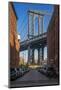 View Toward Manhattan Bridge with the Empire State Building in the Background, Brooklyn, New York-Stefano Politi Markovina-Mounted Photographic Print