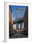 View Toward Manhattan Bridge with the Empire State Building in the Background, Brooklyn, New York-Stefano Politi Markovina-Framed Photographic Print