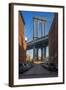 View Toward Manhattan Bridge with the Empire State Building in the Background, Brooklyn, New York-Stefano Politi Markovina-Framed Photographic Print