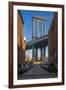 View Toward Manhattan Bridge with the Empire State Building in the Background, Brooklyn, New York-Stefano Politi Markovina-Framed Photographic Print