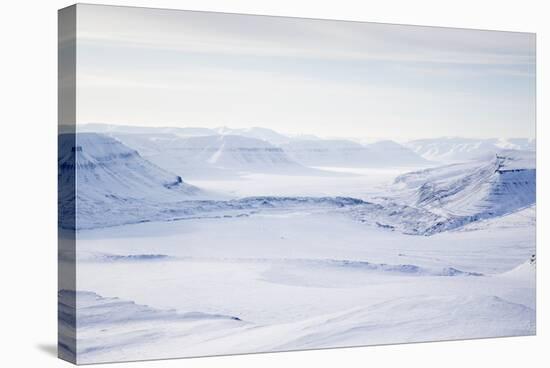 View Toward Rabotbreen, Rabot Glacier, Reindalen Valley-Stephen Studd-Stretched Canvas
