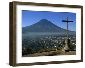 View Towards Agua Volcano, Antigua, Guatemala, Central America-Strachan James-Framed Photographic Print