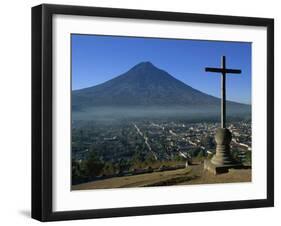 View Towards Agua Volcano, Antigua, Guatemala, Central America-Strachan James-Framed Photographic Print