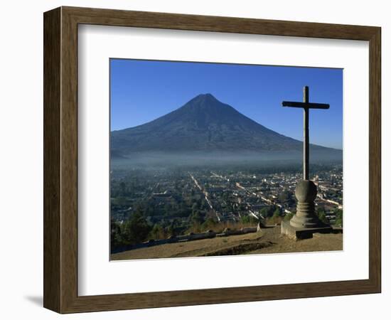 View Towards Agua Volcano, Antigua, Guatemala, Central America-Strachan James-Framed Photographic Print