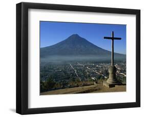 View Towards Agua Volcano, Antigua, Guatemala, Central America-Strachan James-Framed Photographic Print