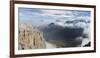 View towards Antelao, Pelmo, Civetta, Marmolada seen from Sella mountain range-Martin Zwick-Framed Photographic Print