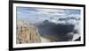 View towards Antelao, Pelmo, Civetta, Marmolada seen from Sella mountain range-Martin Zwick-Framed Photographic Print