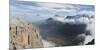 View towards Antelao, Pelmo, Civetta, Marmolada seen from Sella mountain range-Martin Zwick-Mounted Photographic Print