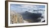 View towards Antelao, Pelmo, Civetta, Marmolada seen from Sella mountain range-Martin Zwick-Framed Photographic Print