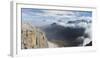 View towards Antelao, Pelmo, Civetta, Marmolada seen from Sella mountain range-Martin Zwick-Framed Photographic Print