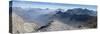 View towards Antelao, Pelmo, Civetta, Marmolada seen from Sella mountain range-Martin Zwick-Stretched Canvas