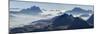 View towards Antelao, Pelmo, Civetta seen from Sella mountain range in the Dolomites.-Martin Zwick-Mounted Photographic Print