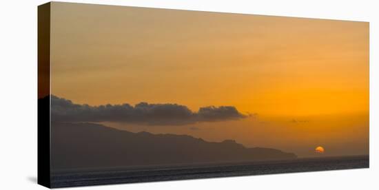 View towards Brava island from Sao Filipe, the capital of the island. Fogo Island-Martin Zwick-Stretched Canvas