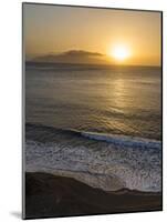 View towards Brava island over Praia Sao Filipe. Fogo Island (Ilha do Fogo), part of Cape Verde.-Martin Zwick-Mounted Photographic Print