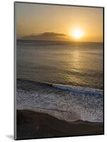 View towards Brava island over Praia Sao Filipe. Fogo Island (Ilha do Fogo), part of Cape Verde.-Martin Zwick-Mounted Photographic Print