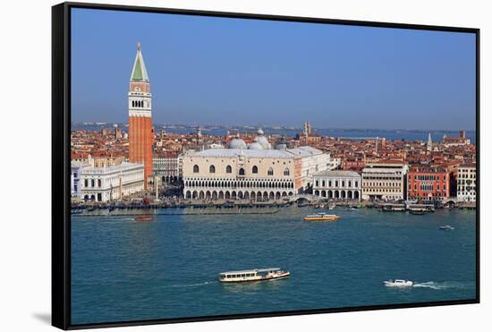 View towards Campanile and Doge's Palace, Venice, UNESCO World Heritage Site, Veneto, Italy, Europe-Hans-Peter Merten-Framed Stretched Canvas