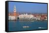 View towards Campanile and Doge's Palace, Venice, UNESCO World Heritage Site, Veneto, Italy, Europe-Hans-Peter Merten-Framed Stretched Canvas