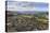 View Towards Chatsworth from Curbar Edge, with Calver and Curbar Villages-Eleanor Scriven-Stretched Canvas