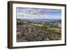 View Towards Chatsworth from Curbar Edge, with Calver and Curbar Villages-Eleanor Scriven-Framed Photographic Print