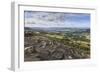 View Towards Chatsworth from Curbar Edge, with Calver and Curbar Villages-Eleanor Scriven-Framed Photographic Print