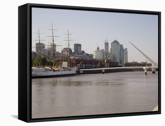 View Towards City Centre from Puerto Madero, Buenos Aires, Argentina, South America-Richardson Rolf-Framed Stretched Canvas