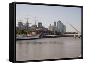 View Towards City Centre from Puerto Madero, Buenos Aires, Argentina, South America-Richardson Rolf-Framed Stretched Canvas