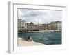 View Towards City from the Molo Audace, Trieste, Friuli-Venezia Giulia, Italy, Europe-Lawrence Graham-Framed Photographic Print