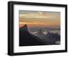 View towards Corcovado and Sugarloaf Mountains from Tijuca Forest National Park at dawn, Rio de Jan-Karol Kozlowski-Framed Photographic Print