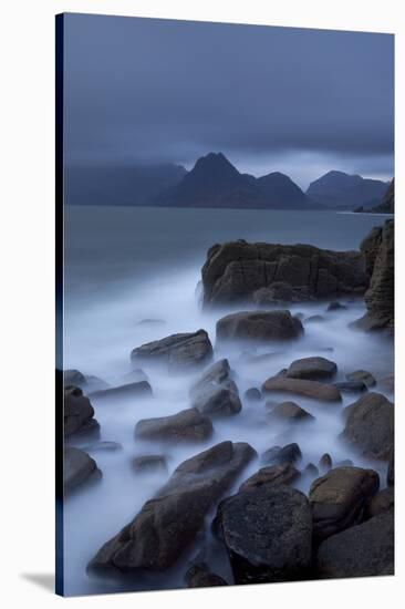 View Towards Cuillin Range from Elgol Beach, Skye, Inner Hebrides, Scotland, UK, October 2010-Peter Cairns-Stretched Canvas