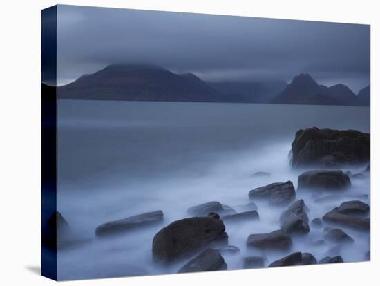 View Towards Cuillin Range from Elgol Beach. Skye, Scotland, October-Pete Cairns-Stretched Canvas