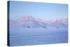 View Towards Dirigenten Mountain and Tenoren across Adventdalen Valley at Sunset-Stephen Studd-Stretched Canvas