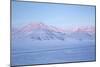 View Towards Dirigenten Mountain and Tenoren across Adventdalen Valley at Sunset-Stephen Studd-Mounted Photographic Print