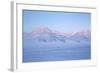 View Towards Dirigenten Mountain and Tenoren across Adventdalen Valley at Sunset-Stephen Studd-Framed Photographic Print