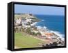 View towards El Morro from Fort San Cristobal in San Juan, Puerto Rico-Jerry & Marcy Monkman-Framed Stretched Canvas