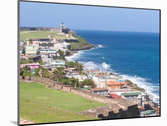 View towards El Morro from Fort San Cristobal in San Juan, Puerto Rico-Jerry & Marcy Monkman-Mounted Premium Photographic Print