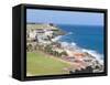 View towards El Morro from Fort San Cristobal in San Juan, Puerto Rico-Jerry & Marcy Monkman-Framed Stretched Canvas