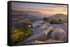 View Towards Half Dome at Sunset-Adam Burton-Framed Stretched Canvas