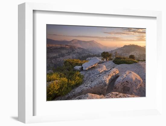 View Towards Half Dome at Sunset-Adam Burton-Framed Photographic Print