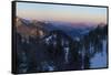 View towards Karwendel Mountains, Mt. Jochberg and Mt. Benediktenwand.-Martin Zwick-Framed Stretched Canvas