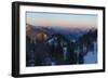 View towards Karwendel Mountains, Mt. Jochberg and Mt. Benediktenwand.-Martin Zwick-Framed Photographic Print